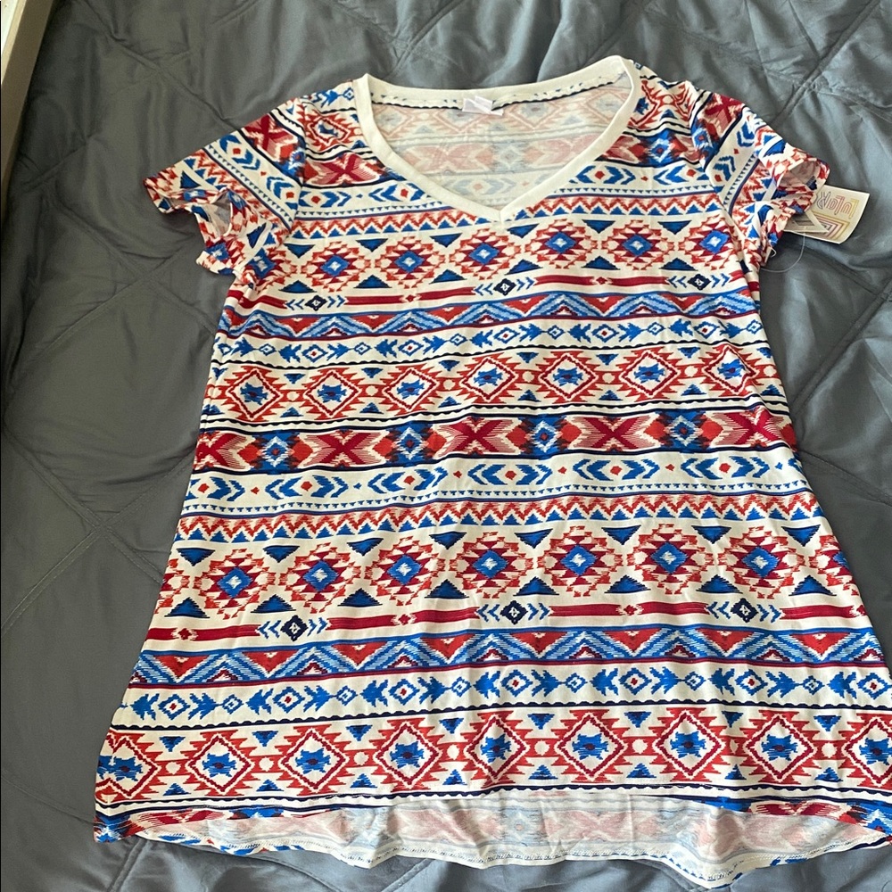 LuLaRoe Multicolor Patterned Top
